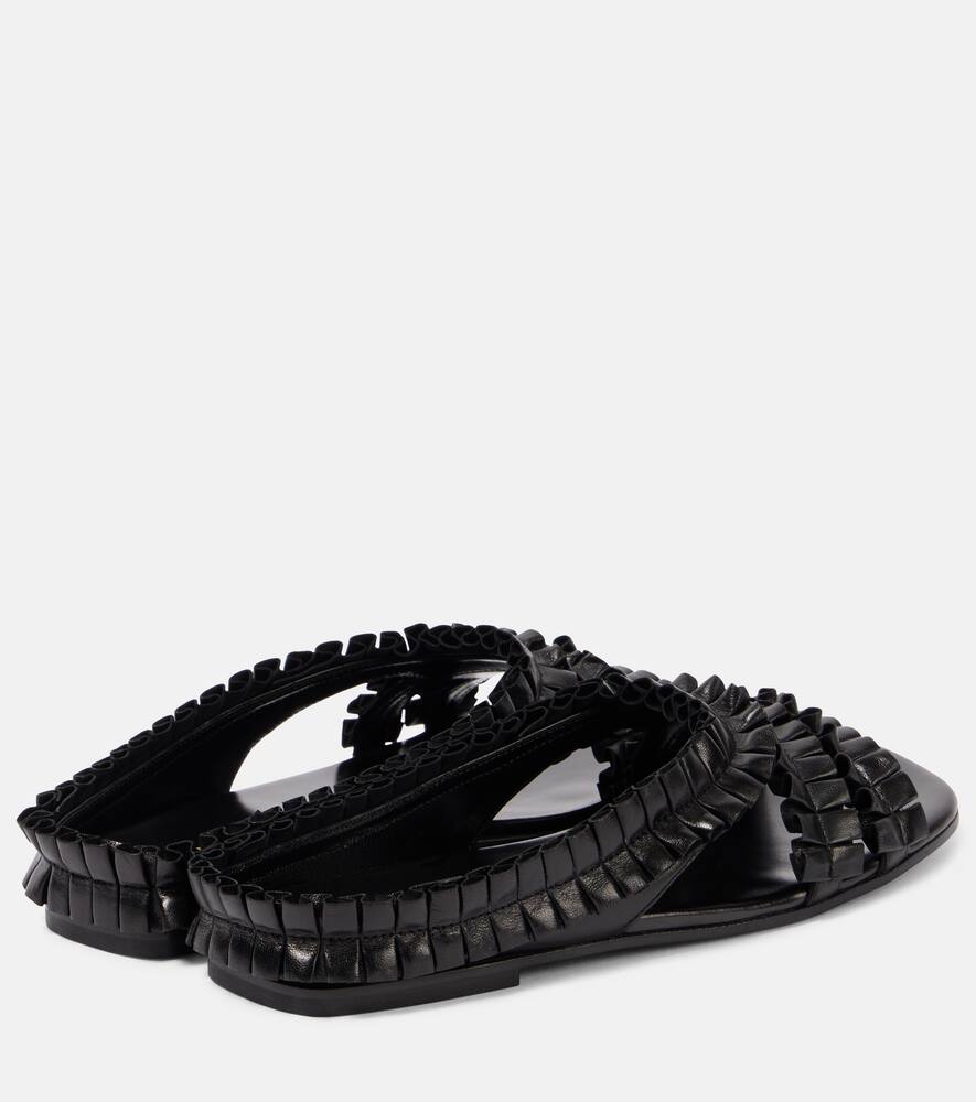 Dries Van Noten Ruffled leather sandals