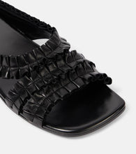 Dries Van Noten Ruffled leather sandals