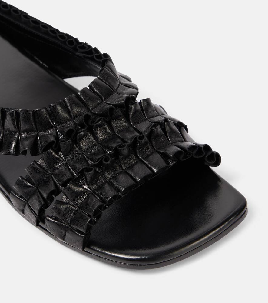 Dries Van Noten Ruffled leather sandals