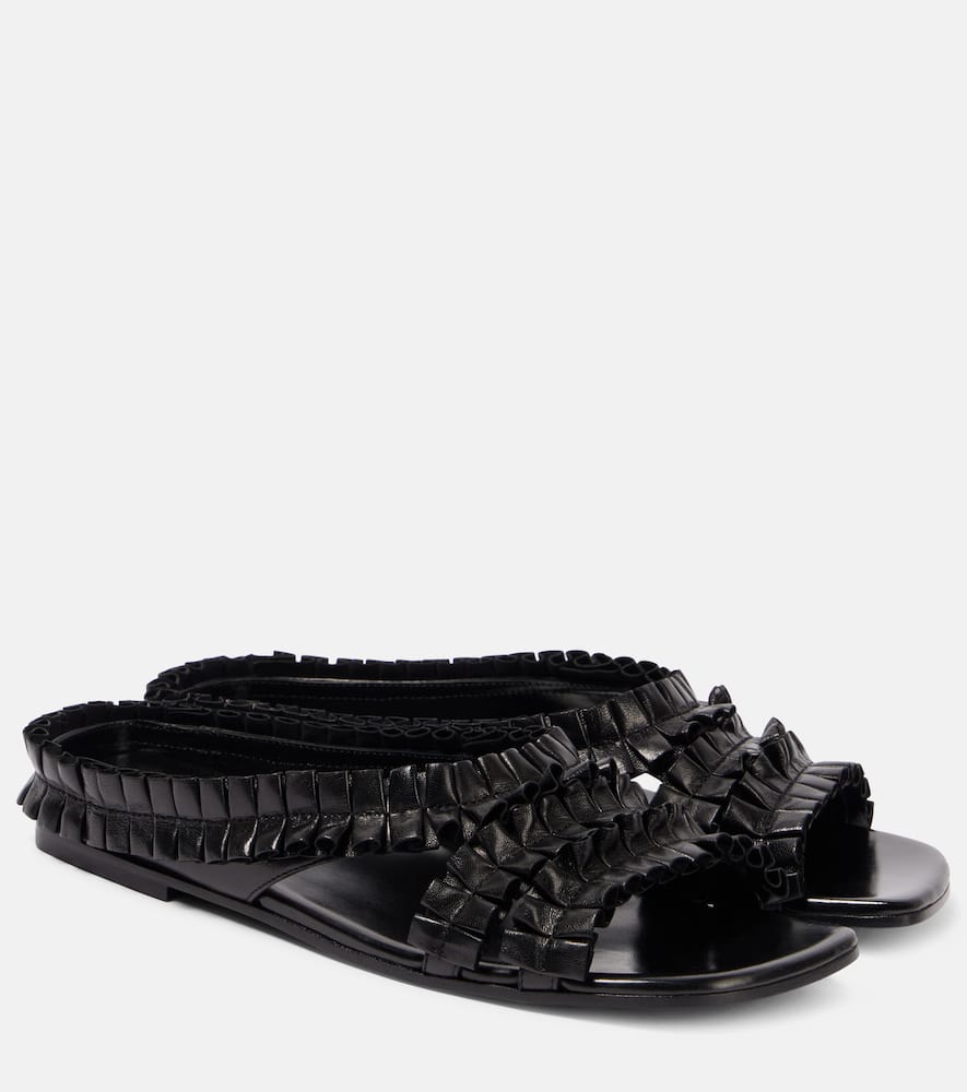 Dries Van Noten Ruffled leather sandals