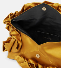 Dries Van Noten Ruffled silk satin clutch