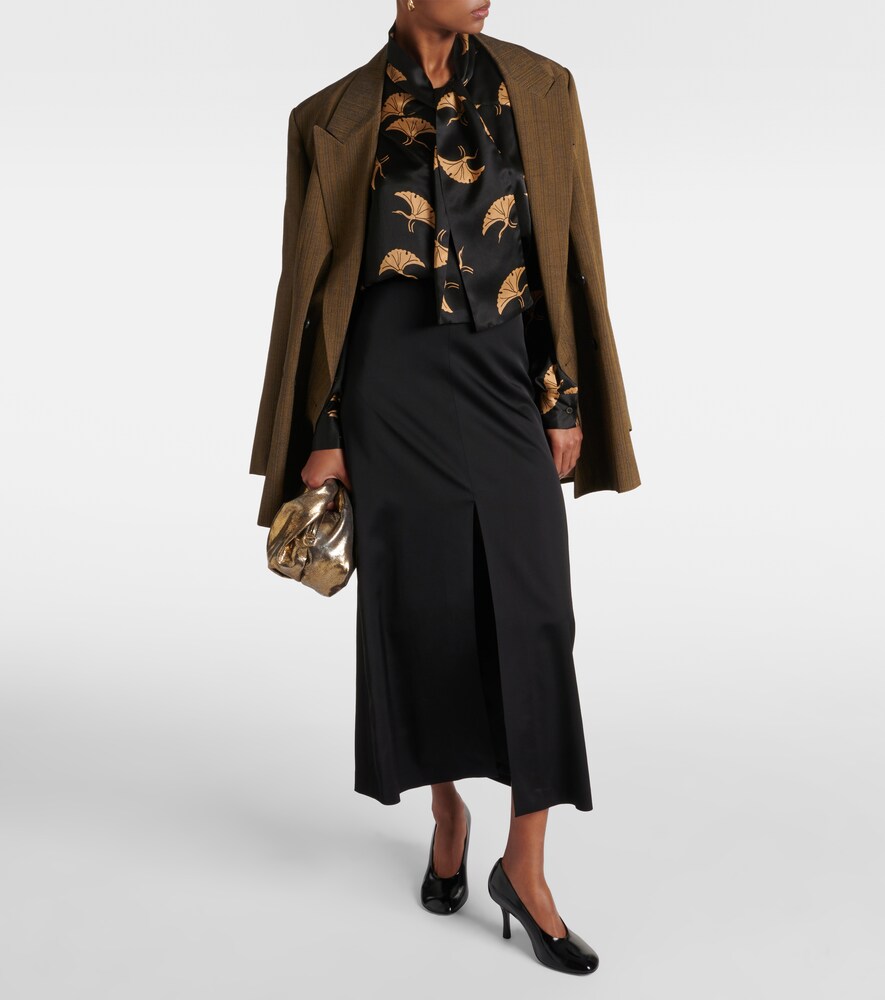 Dries Van Noten Satin  maxi skirt