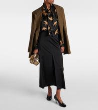 Dries Van Noten Satin  maxi skirt
