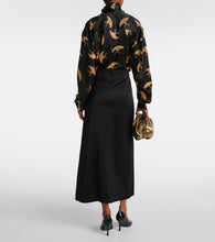 Dries Van Noten Satin  maxi skirt
