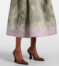 Dries Van Noten Satin midi skirt