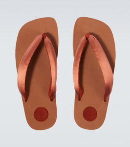 Dries Van Noten Satin thong sandals