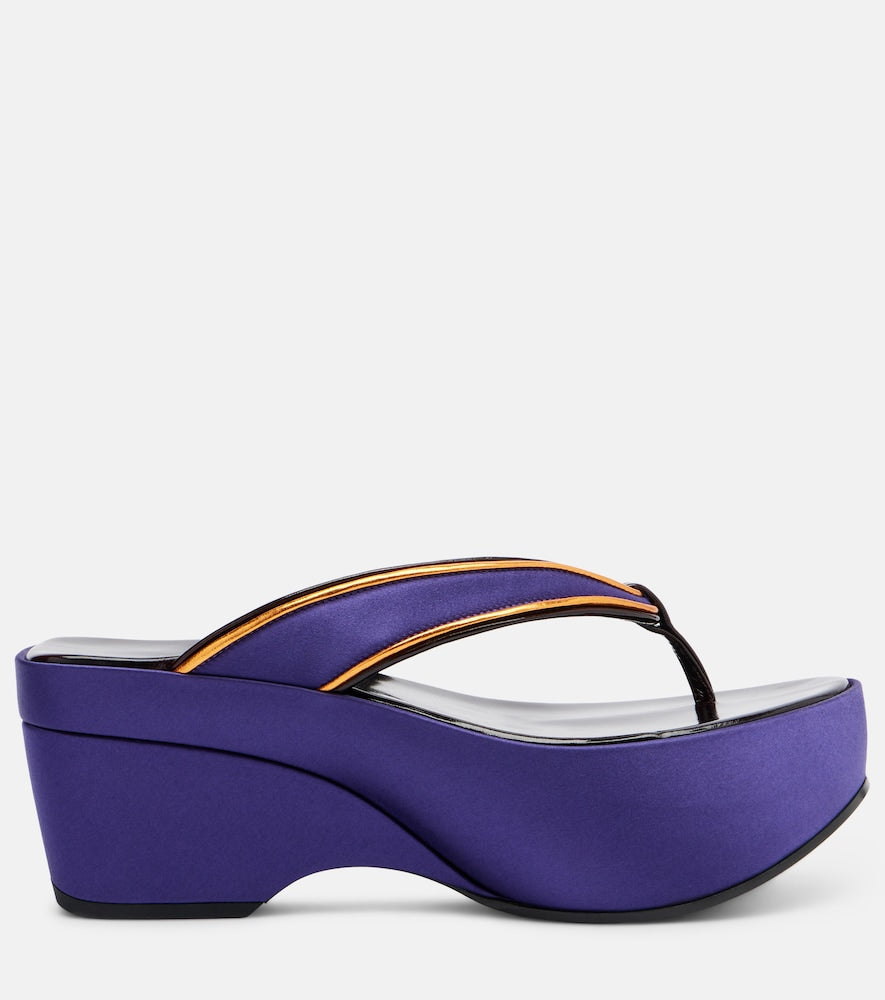 Dries Van Noten Satin thong sandals