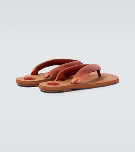 Dries Van Noten Satin thong sandals