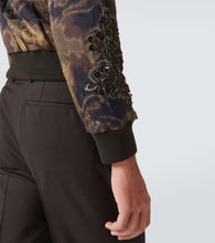 Dries Van Noten Sequined floral-appliqu√É¬© bomber jacket