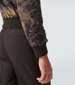 Dries Van Noten Sequined floral-appliqu√É¬© bomber jacket