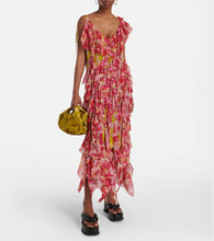 Dries Van Noten Silk-blend floral midi dress