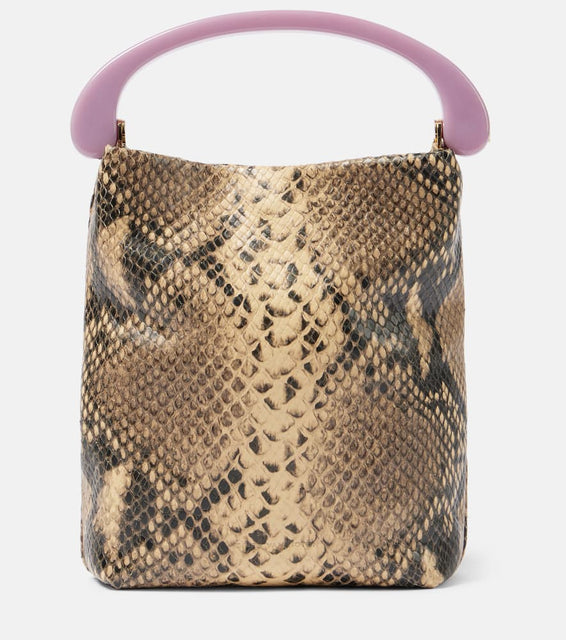 Dries Van Noten Small snake-effect leather tote bag. Shop Dries Van Noten Top-Handle Bags for women now.