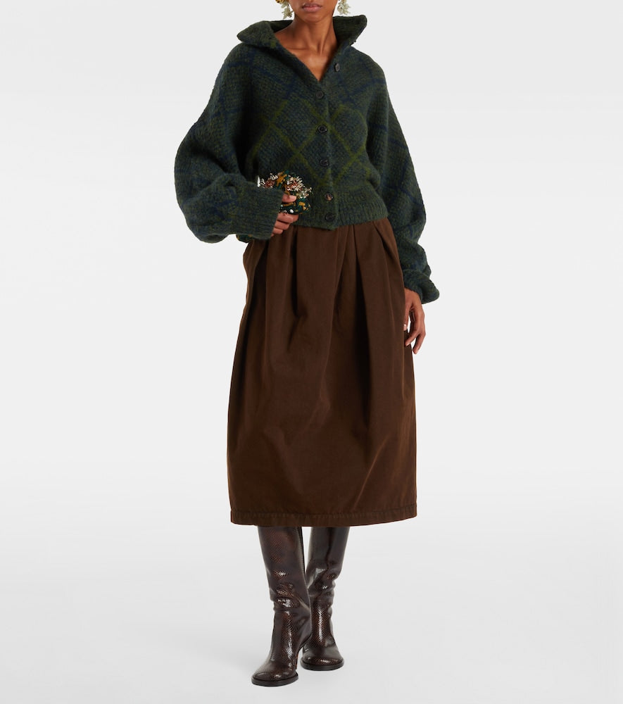 Dries Van Noten Snake-effect leather knee-high boots