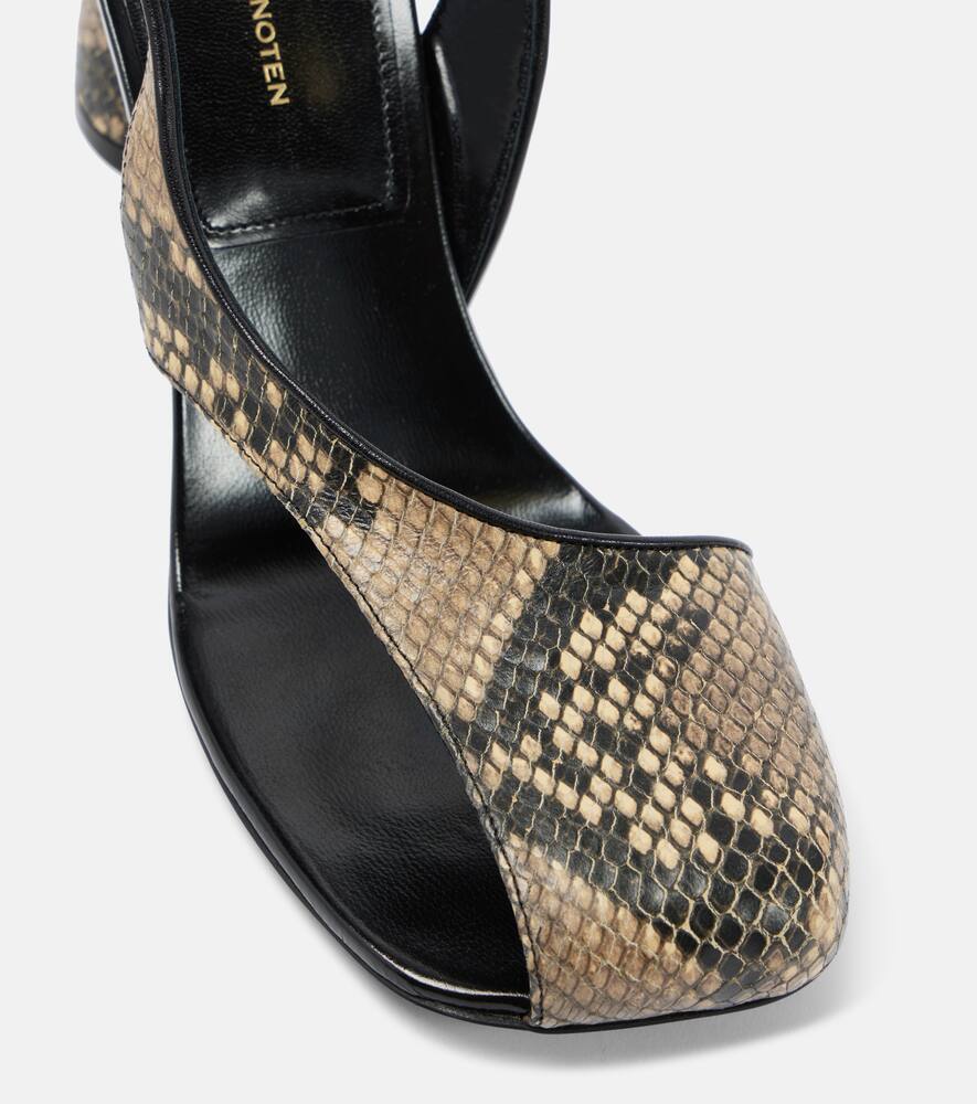 Dries Van Noten Snake-effect leather sandals