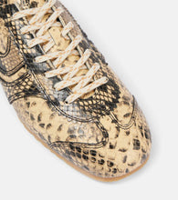 Dries Van Noten Snake-effect leather sneakers