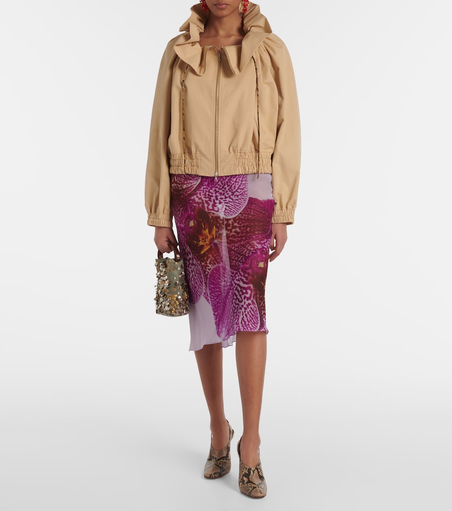 Dries Van Noten Snake-effect leather wedges