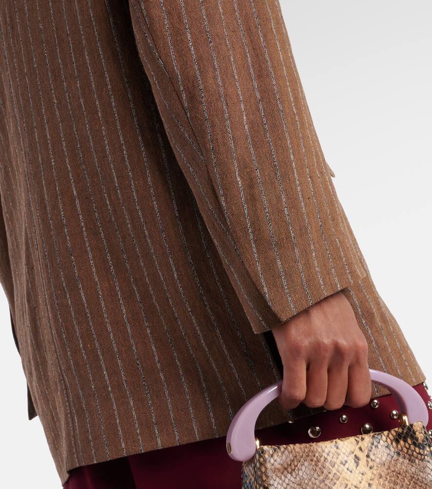 Dries Van Noten Striped linen-blend blazer