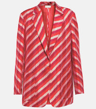 Dries Van Noten Striped silk ikat blazer