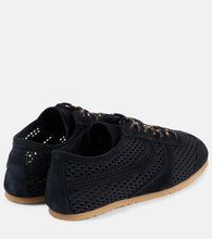 Dries Van Noten Suede-trimmed mesh sneakers
