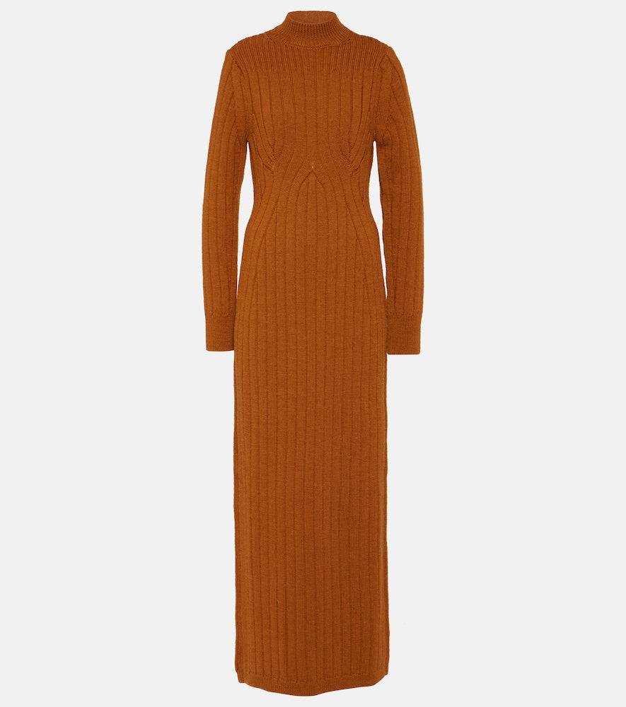 Dries Van Noten Teagan cable-knit wool maxi dress. Dries Van Noten Teagan 绞花针织羊毛长裙