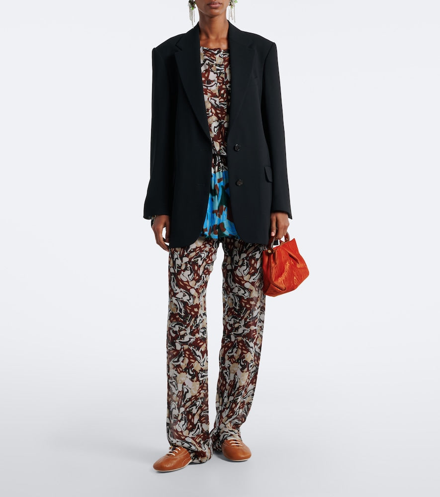 Dries Van Noten Embellished leather sneakers - Brown Low-Top Sneakers