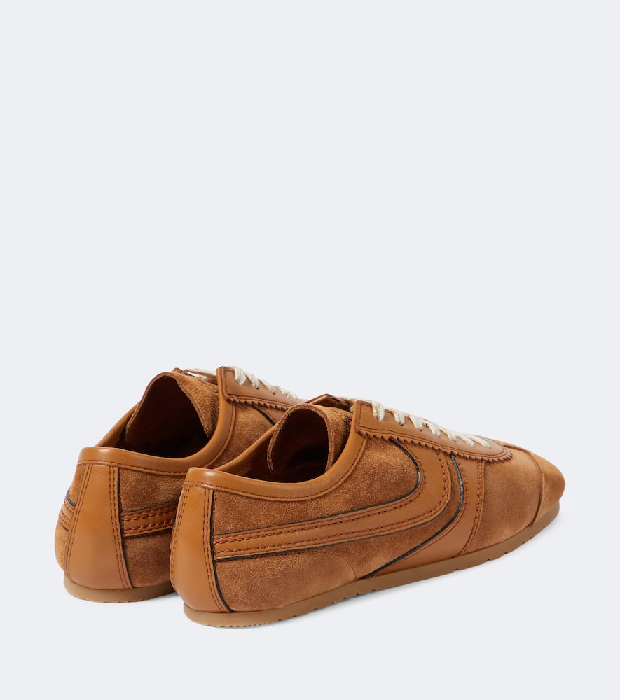 Dries Van Noten Leather and suede sneakers (Brown) - Low-Top Sneakers
