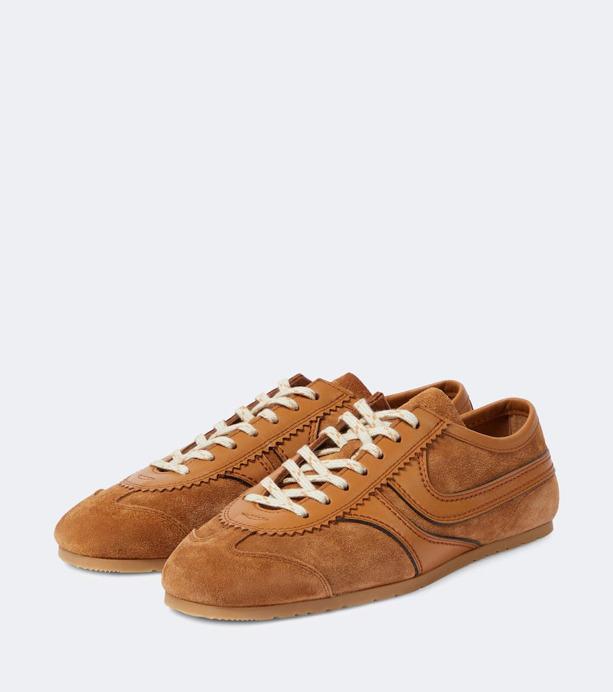 Dries Van Noten Leather and suede sneakers (Brown) - Low-Top Sneakers