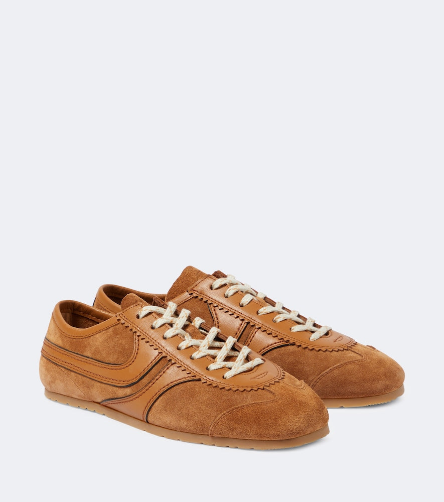 Dries Van Noten Leather and suede sneakers (Brown) - Low-Top Sneakers