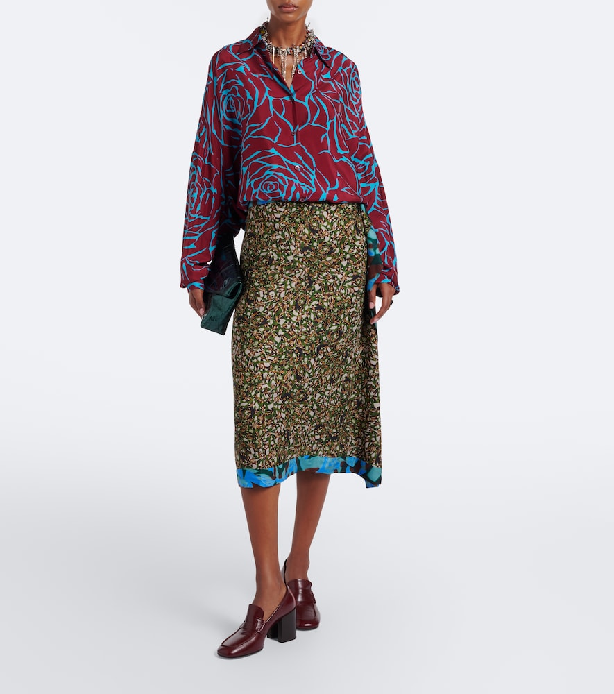 Red Dries Van Noten Leather penny loafers - Mid Heel Pumps