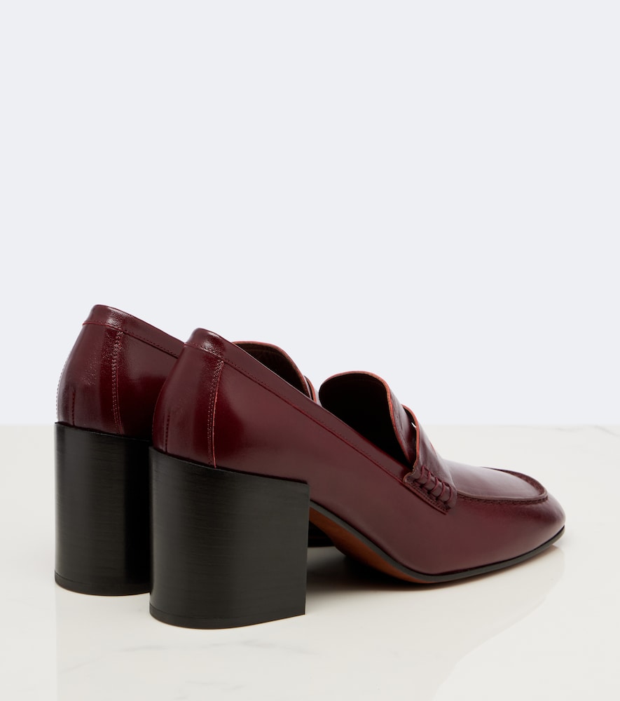 Red Dries Van Noten Leather penny loafers - Mid Heel Pumps
