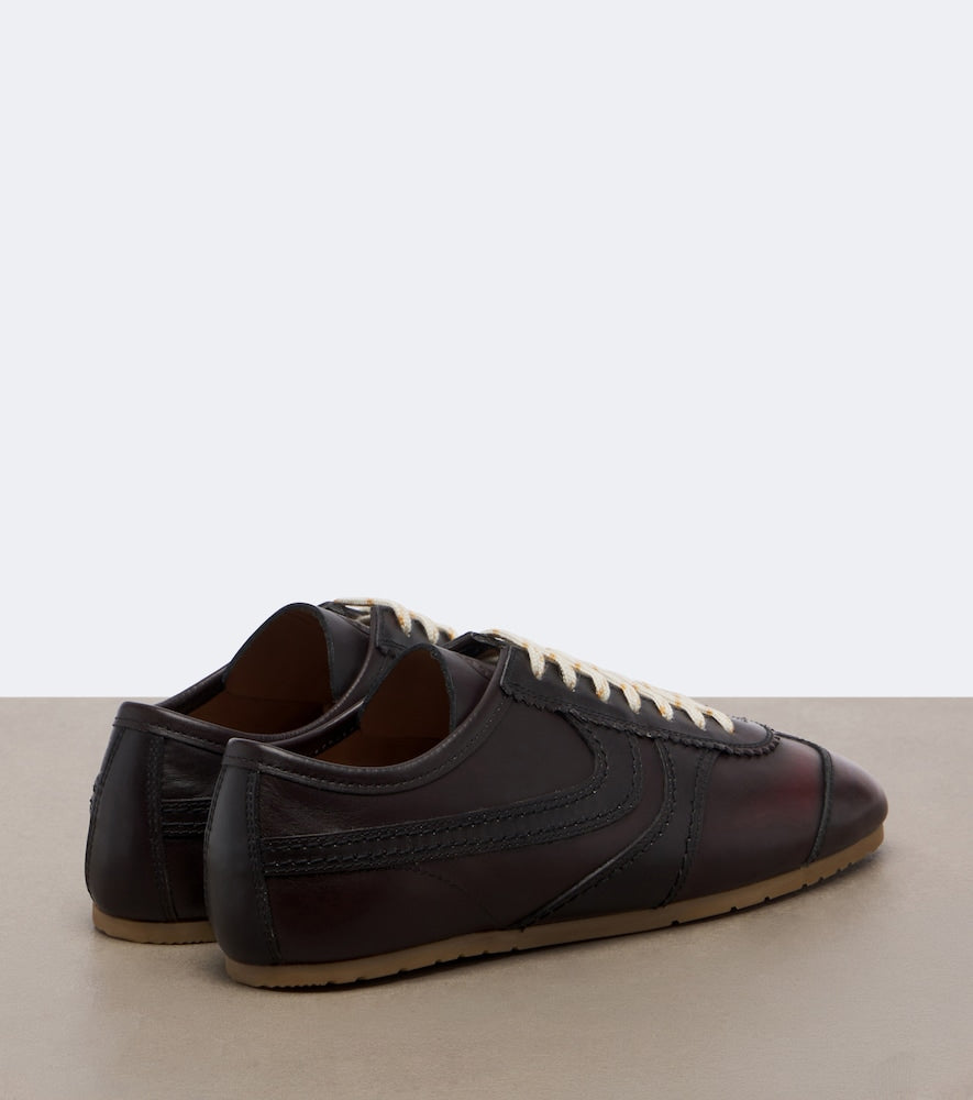 Dries Van Noten Leather sneakers - Brown Low-Top Sneakers