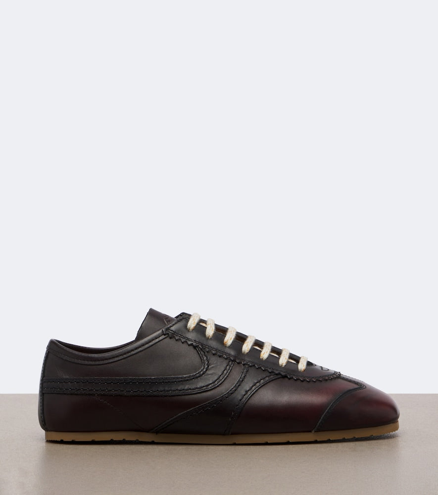 Dries Van Noten Leather sneakers - Brown Low-Top Sneakers