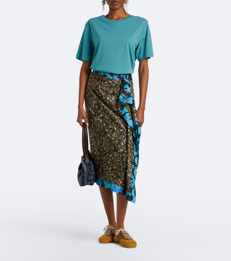 Dries Van Noten Leather-trimmed suede sneakers (Yellow) - Low-Top Sneakers