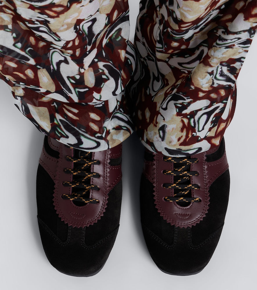 Dries Van Noten Suede and leather sneakers in Black - Low-Top Sneakers