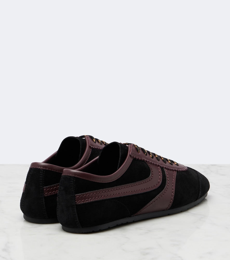 Dries Van Noten Suede and leather sneakers in Black - Low-Top Sneakers