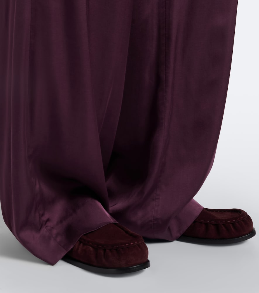 Dries Van Noten Suede loafers in Burgundy - Loafers