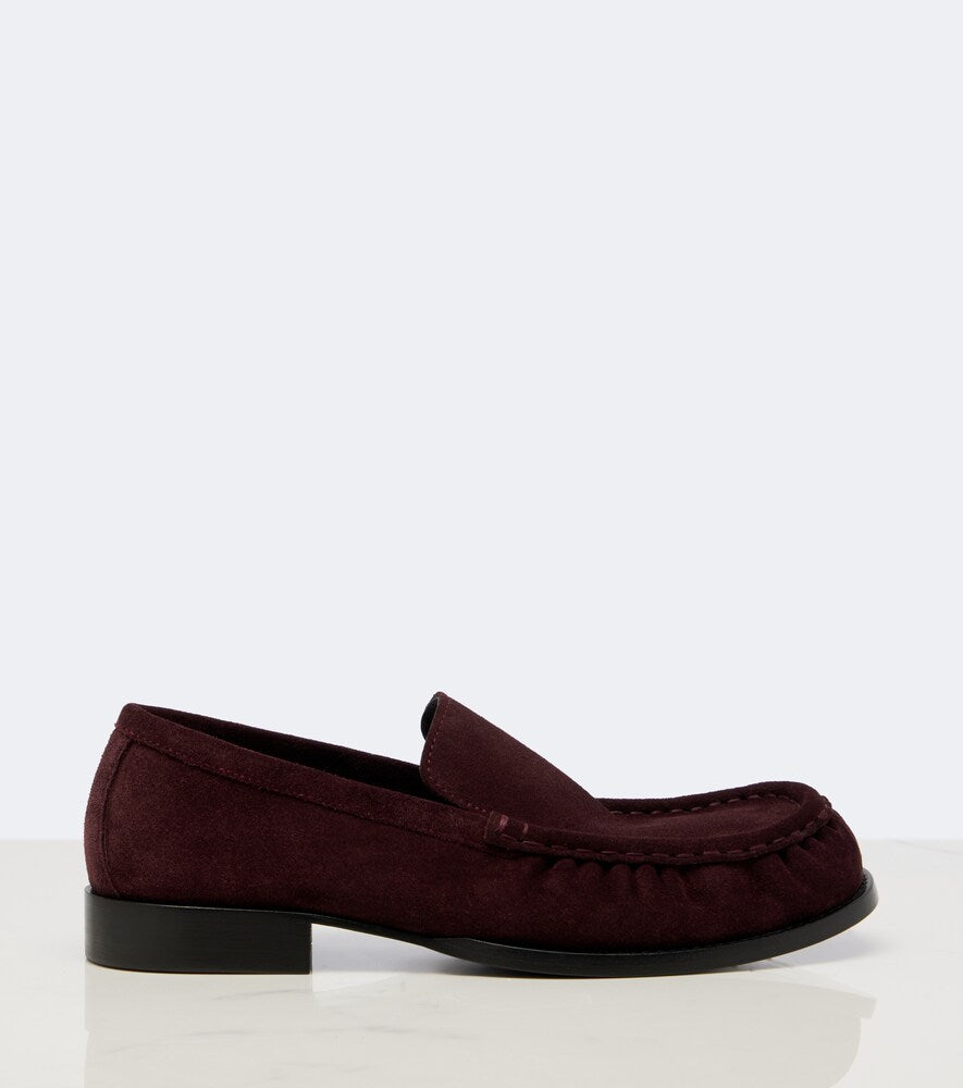 Dries Van Noten Suede loafers in Burgundy - Loafers