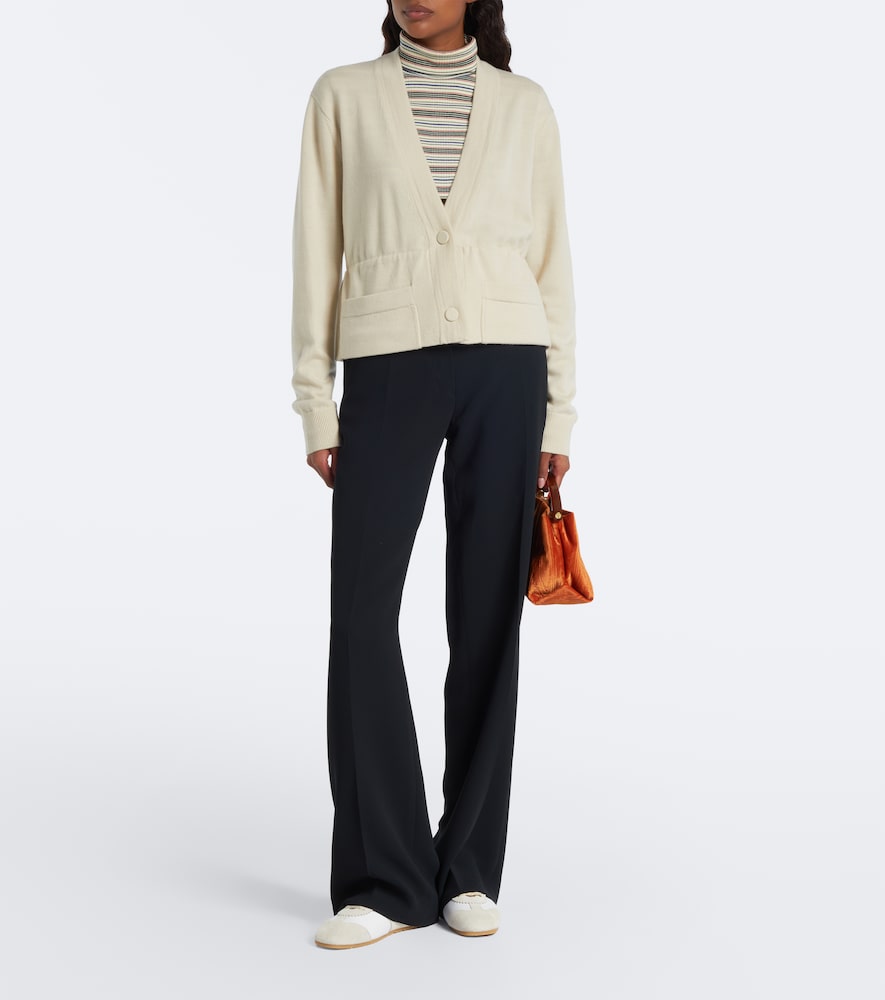 White Dries Van Noten Suede-trimmed leather sneakers - Low-Top Sneakers