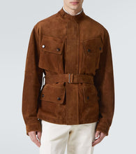 Dunhill Belted suede field jacket