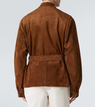 Dunhill Belted suede field jacket