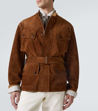Dunhill Belted suede field jacket