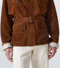Dunhill Belted suede field jacket