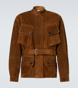 Dunhill Belted suede field jacket