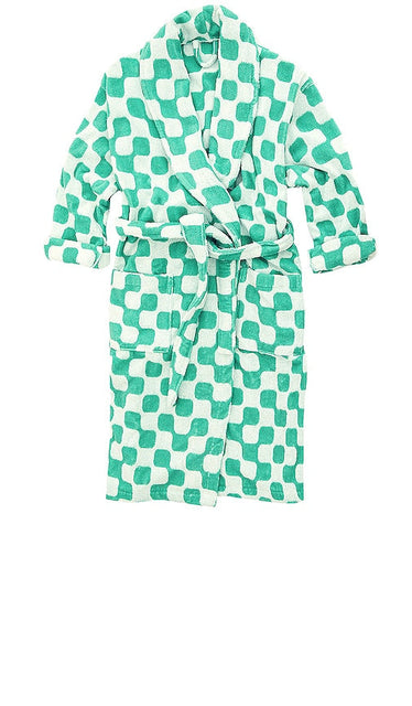 Dusen Dusen Net Bathrobe in Teal - Dusen Peignoir Dusen Net en Sarcelle - Dusen Dusen 青色网状浴袍 - Dusen Dusen Netzbademantel in Blaugrün - Dusen Dusen 네트 목욕가운 - Accappatoio Dusen Dusen Net in verde acqua