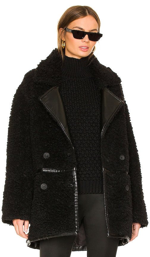 EAVES Sutton Coat in Black - Manteau Sutton EAVES en noir - EAVES 黑色萨顿大衣 - EAVES Sutton Mantel in Schwarz - EAVES 서튼 코트블랙 색상 - Cappotto EAVES Sutton in nero