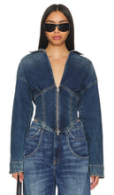 EB Denim Joni Top in Blue - Haut Joni en jean EB en bleu - EB Denim Joni 蓝色上衣 - EB Denim Joni Top in Blau - EB Denim JONI 탑 in 블루 - Top Joni in denim EB in blu