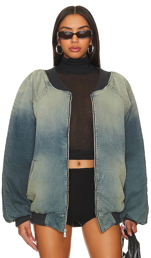 EB Denim Lombardi Zip Jacket in Blue - EB Denim Lombardi - Veste zippée en bleu - EB 蓝色 Lombardi 牛仔拉链夹克 - EB Denim Lombardi Zip Jacke in Blau - EB Denim Lombardi 지퍼 재킷 블루 색상 - Giacca con zip EB Denim Lombardi in blu