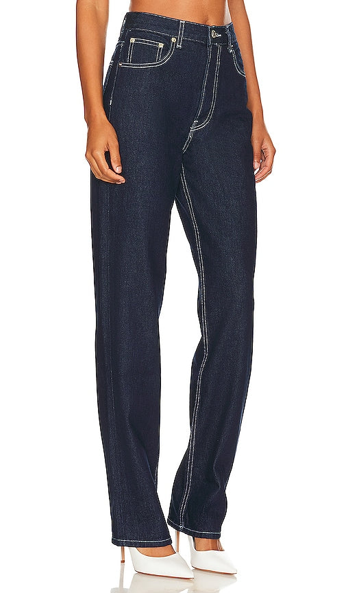 EB Denim High Rise Straight in Blue