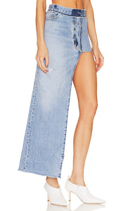 EB Denim Reinvented Long Skirt in Blue