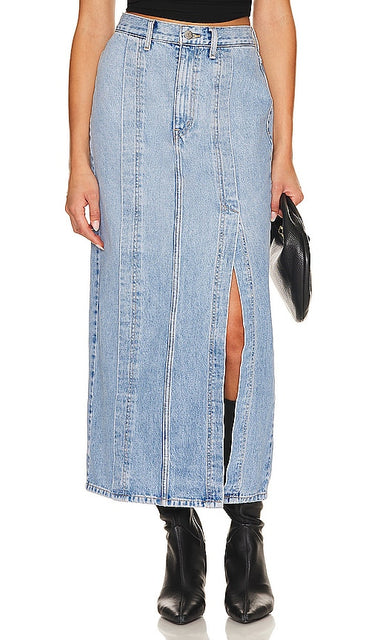 ETICA Ingrid Split Skirt in Blue
